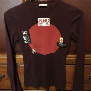 Jean Paul Gaultier Burgundy Badge Long Sleeve